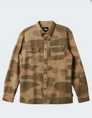 Sobrecamisa Quiksilver Spray Camuflada Venture Mezcla Manga Larga Camisa Abotonada Para Hombre M Foto 1 de 4