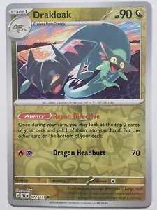 Tarjeta Pokémon REVERSE HOLO Drakloak 072/131 NM/M Prismatic Evolutions - Imagen 1 de 2
