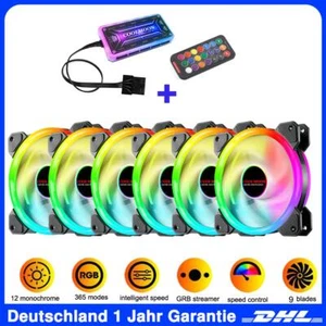 Gehäuselüfter Für Universal Gehäuse LED RGB Lüfter Aura Case Fan PC 120mm - Afbeelding 1 van 10
