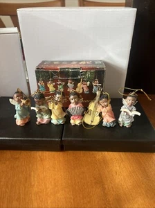 Polystone Musical Angels Set Of Six Adorable Little Christmas Tree Ornaments - Picture 1 of 7