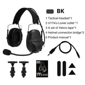 FMA FCS AMP V60 PTT Upgraded Gear Tactical Headset Communication Noise Reduction