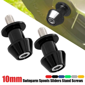 Black M10 Swingarm Spools Sliders Rear Stand Bolt Fits CFMOTO 250/300/750 CL-X - Picture 1 of 9