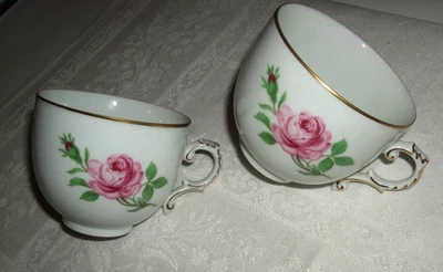 Fürstenberg Porzellan Rote Rose - 2 Kaffeetassen in Top Zustand aus Nachlass - Bild 1 von 4