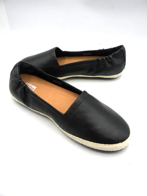 FITFLOP Sirena Cuero Negro Alpargata Sin Cordones Planos Talla US 6 EU 37 NUEVO Foto 1 de 4