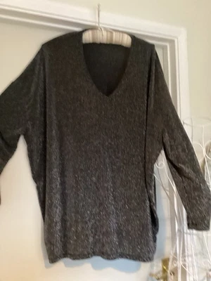 HUSH OVERSIZED BLACK SPARKLE Relaxed TUNIC TOP Size XL Plus Size - Image 1 of 3