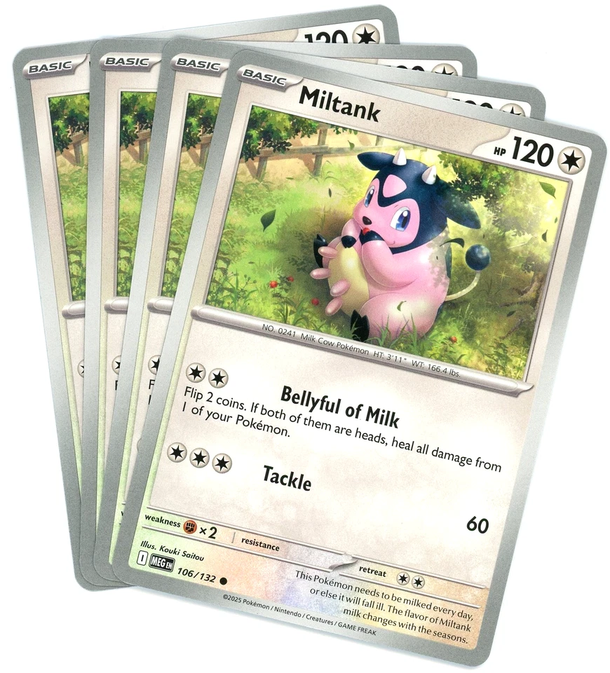 x4 Miltank 106/132 - Mega Evolution - Pokemon - NM/M English - Image 1 of 1