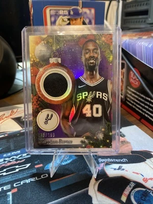 25-26 Harrison Barnes Topps Holiday Game Worn Patch /199 - Image 1 of 3