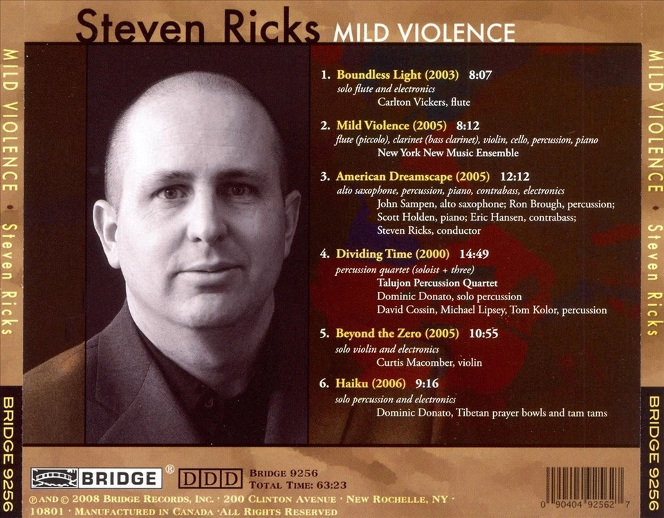 STEVEN RICKS: MILD VIOLENCE NEW CD - Image 1 of 1