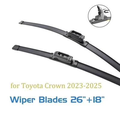 2,Windshield Wiper Blades 26 18 Fit for Toyota Crown 2023-2025 Front J-Hook Foto 1 de 4