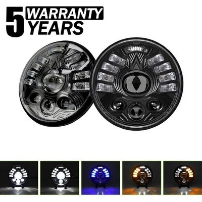 适用于 1960 - 1963 雪佛兰 C20 拾音器 2 件 5.75 英寸 5-3/4 英寸圆形 LED 车头灯套件 — 第 1/4 张图片