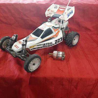 Vintage 80's Kyosho Turbo Ultima RC Car with Rare Lemans 240SB - Image 1 of 4