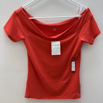 Guess женщин верхний размер средний оранжевый Fiesta верхняя футболка с коротким рукавом - Изображение 1 из 4