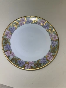 C.T. Altwasser Teller handbemalt gold vergoldet 1915 ELG Art Deco floral antik - Bild 1 von 9