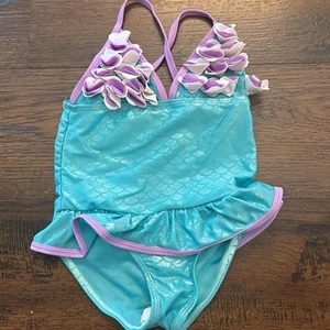 Floatimini mermaid one piece ruffles and flowers size 6 - Picture 1 of 5