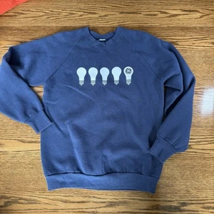 Vintage GE General Electric Pullover Sweatshirt dunkelblau ohne Etikett Maße prüfen - Bild 1 von 7