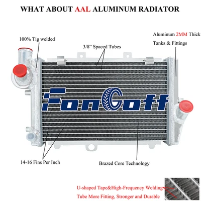 Radiator for 1984-97 BMW K75 K75S K75RT ABS K1100LT K100LT K1100RS K100RS K100RT Foto 1 de 4