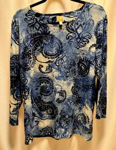 Blusa donna blu multicolore - Foto 1 di 6