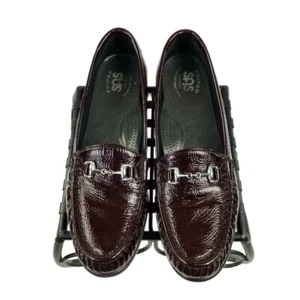 SAS Metro Bit Tri Pad Fußbett Halbschuhe Damen weinrot Lackleder Größe 9 schmal - Bild 1 von 11