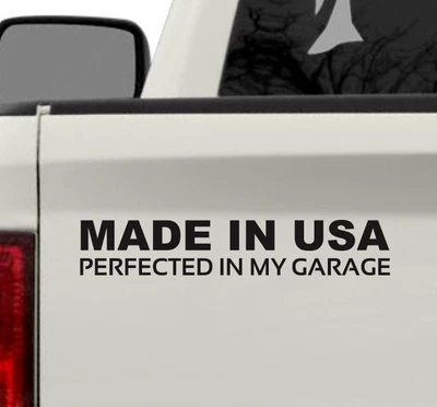 Hecho en EE. UU. Vinilo Parachoques Adhesivo Calcomanía Coche Americano  Foto 1 de 4