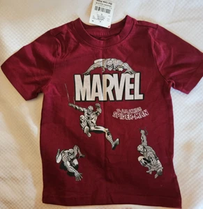 Boy's Maroon Marvel Amazing Spiderman TShirt/ US Size 4T/ Boy's Activewear - Picture 1 of 5