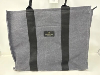 Bolso de Mano London Fog Collection Lona con Cremallera Gris Denim Adulto NUEVO PRECIO DE VENTA SUGERIDO POR EL FABRICANTE $98 Foto 1 de 4