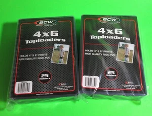 50 4X6 PHOTO TOPLOADERS-CLEAR-ARCHIVAL SAFE - HIGH QUALITY PVC - BY BCW - Picture 1 of 2