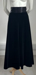 *De colección* BRIAN BARKER PARA RELDAN Falda de Esmoquin Terciopelo Negro Reino Unido 6-8 - Imagen 1 de 10