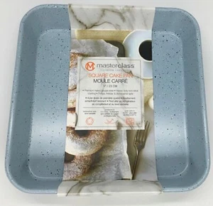 NEW! Masterclass Square Cake Pan Premium Bakeware 9" Robin Egg Blue Speckled  - Picture 1 of 1