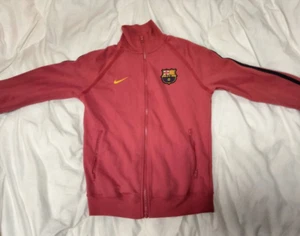FC Barcelona FCB Barça Youth Medium (M) Red NIKE Zip Up Stitched Track Jacket - Picture 1 of 15