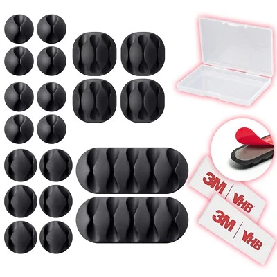 Kabelhalter Kabel Organizer Kabelclips selbstklebend 3M für Schreibtisch Auto Ho - Bild 1 von 4