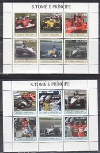 St Thomas & Principe 1547-52 Automobile and Motorcycle Racing Mint NH - Picture 1 of 3