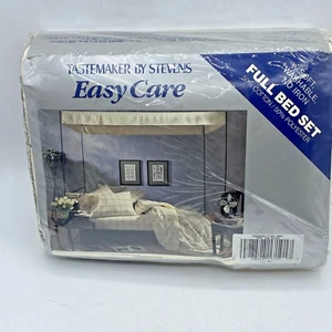 Vintage NOS Full / Double Sheet Set Stevens Tastemaker Cosmopolitian Gray - Picture 1 of 10