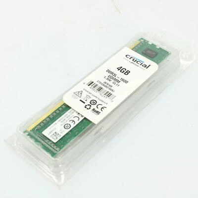 Crucial 4GB DDR3L-1600 UDIMM Desktop Memory 1.35v CL11 CT51264BD160BJ - Image 1 of 4