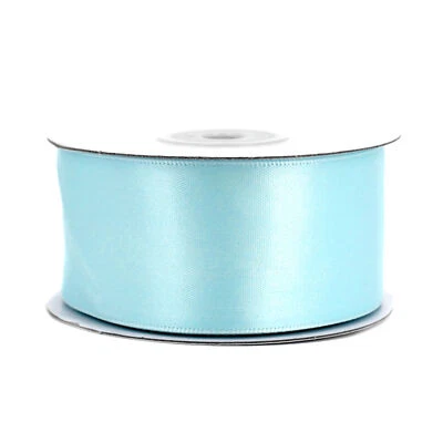 Doppelseitiges Satinband 38mm x 20m Schleifenband Geschenkband Hellblau - Bild 1 von 4