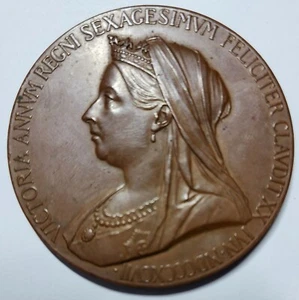 1897 Queen Victoria Medallion - Diamond Jubilee Of Queen Victoria - Picture 1 of 3