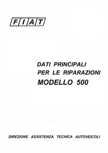 Fiat 500 - Hauptdaten für Reparaturen - Ausgabe VII 1968 - Bild 1 von 1