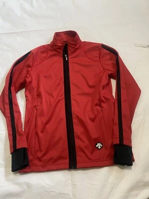 Descente Women's Zip Performance Outdoor Jacket Red Black Small - Image 1 of 4