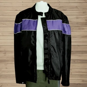 Nexgen Motorcycle Riding Jacket Tough Fabric Black Purple Thinsulate Women's L - Picture 1 of 17