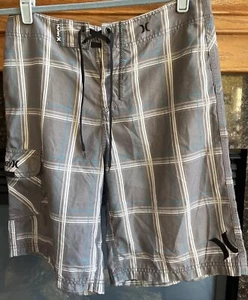 Hurley Mens Board Shorts Surf Swim Trunks Size 30 Waist Gray 10” Inseam - Picture 1 of 6