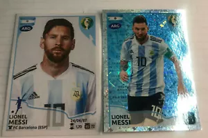 Lote de 2 pegatinas Panini Copa América 2019 Lionel Messi Argentina - Imagen 1 de 4