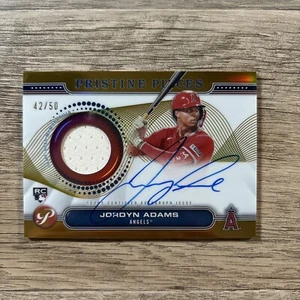 Jordyn Adams - 2024 Topps Pristine Rookie Patch AUTO GOLD REFRACTOR /50 - Picture 1 of 2