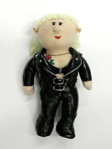 Biker Lady Doll 11" tall dressed in motorcycle gear Blond Fun Gift 02911 - Picture 1 of 2