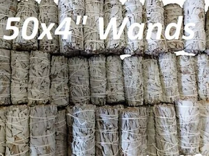 White Sage Smudge Sticks 50 x 4" Wands BULK Bundle Free Post Ethical Harvest - Picture 1 of 8