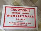 Original CROWSON'S Genuine English WENSLEYDALE Cheese Label from YORKSHIRE Dales