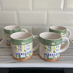 4 Royal Norfolk Tassen Cottage Szene Design strukturiert - Bild 1 von 6