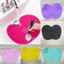 Silicone Makeup Brush Cleaner Cleaning Pad Washing Scrubber Board Mat Hand Tool