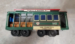 San Francisco Cable Car 512 Pressed Metal Japan Bay & Taylor Street Vintage 1969 - Picture 1 of 11