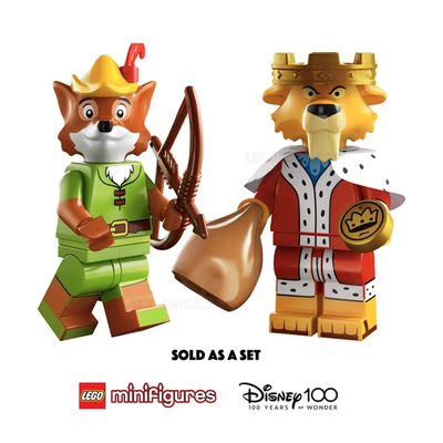 Lego 71038 Disney 100 Monifigures Robin Hood & Prince John New Sealed - Image 1 of 4