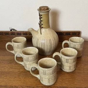 Jane & Gordon Martz Marshall Studios Carafe & 5 Mugs Set Mid Century Modern - Picture 1 of 24
