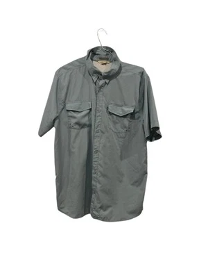 ExOfficio Shirt Men’s XXL Blue Short Sleeve Button Vented Fishing Hiking Outdoor - Image 1 of 4